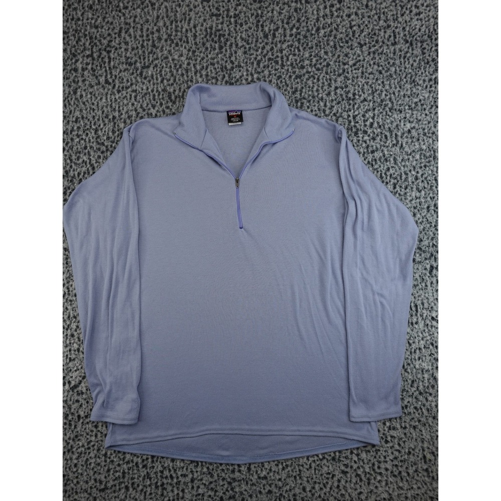 Patagonia Capilene Pullover Mens M Blue Vintage 1/4 Zip Base Layer USA